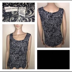 Black and White Blouse